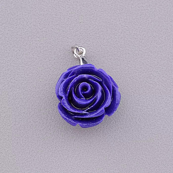 Кулон фіолетова троянда полімерна глина ss_44805 ss_44805