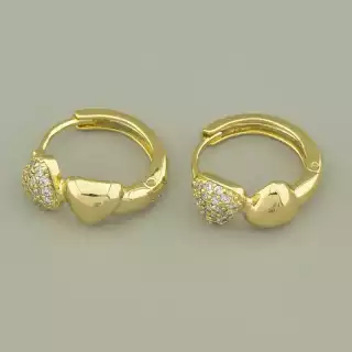 Сережки кільця Xuping Фіаніт (позолота 18к лимонна)