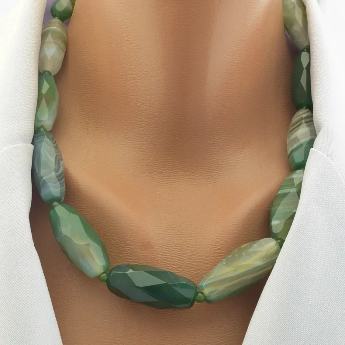 🏷️️ Намисто Агат 47 см. ss_104314