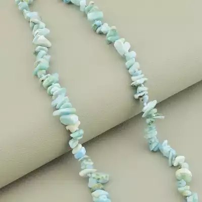 🏷️️ Намисто з ларімаром (срібло 925, 43 см, синій, карабін) F-104724