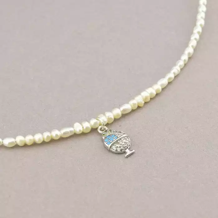 🏷️️ Підвіска Перли, Фіаніт 38 см. ss_89812