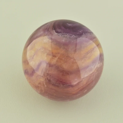 Куля флюорит (55х55 мм, фіолетовий, жовтий, одиничний екземпляр)