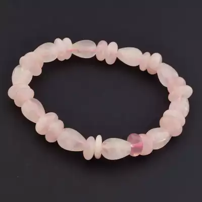 Браслет на резинці Рожевий кварц 18 см