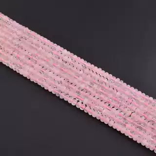 Намистини Рожевий кварц 38 см 6 мм. (без застібки)