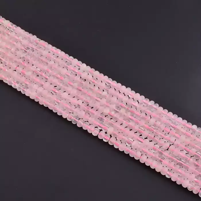 🏷️️ Намистини Рожевий кварц 38 см 6 мм. (без застібки) F-106044