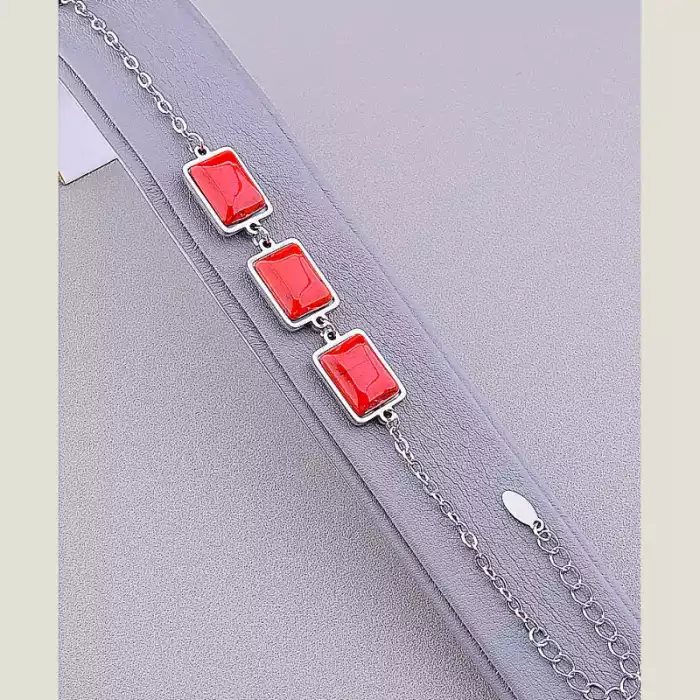 🏷️️ Браслет на карабіні Корал 19 см Медична сталь F-106147