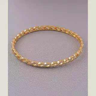 Браслет без застібки Xuping Фіаніт 17 см (позолота 18к)