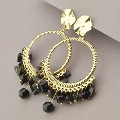 🏷️️ Сережки пусети Stainless Steel Агат F-83063