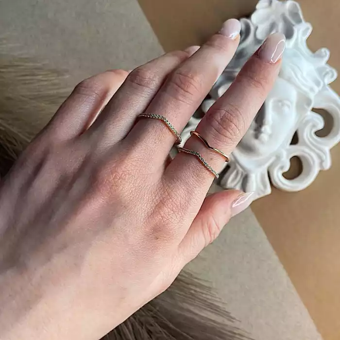 🏷️️ Каблучка Xuping Фіаніт (позолота 18к) ss_83751