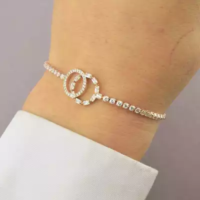 🏷️️ Браслет регульований Saiya Фіаніт 17 см (позолота 18к) F-84321