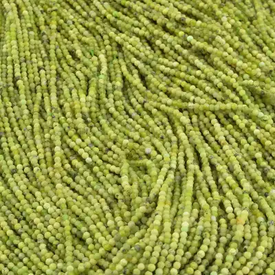 🏷️️ Намистини Жадеїт 38 см. 1,9 мм. на нитці (натуральне каміння, без застібки) F-100713