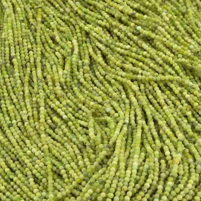 🏷️️ Намистини Жадеїт 38 см. 1,9 мм. на нитці (натуральне каміння, без застібки) ss_100713