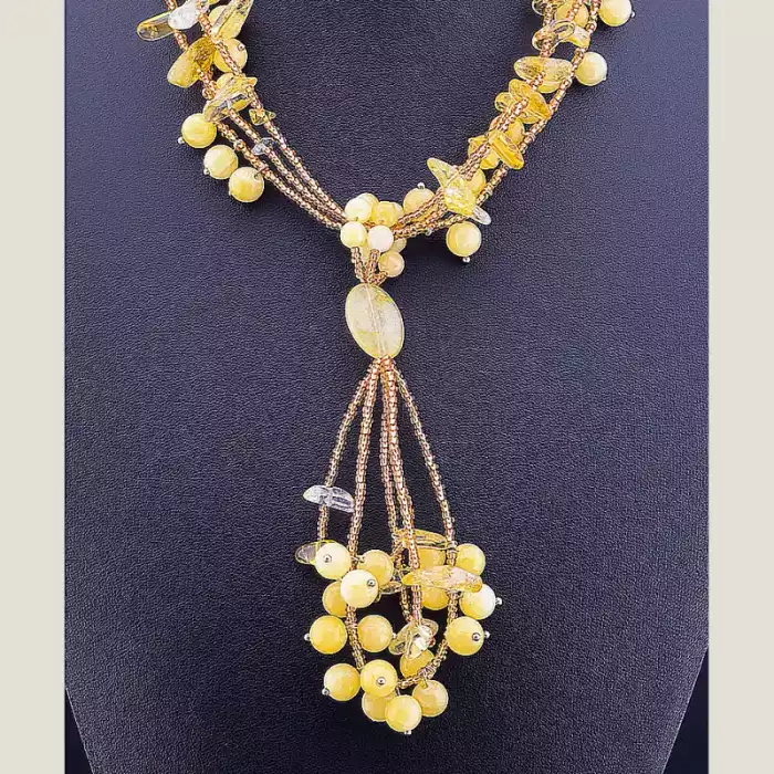 🏷️️ Намисто Цитрин 62 см ss_16245