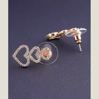 Сережки пусети Big Dipper Фіаніт (позолота 18к)