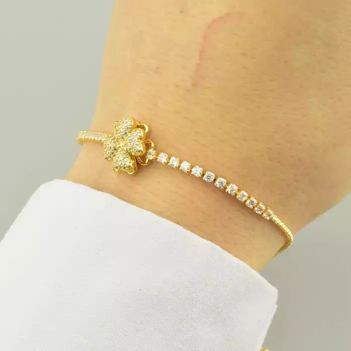 🏷️️ Браслет регульований Saiya Фіаніт 17 см. (позолота 18к лимонна) ss_94319