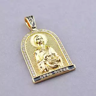 Ладанка Свята Параскева Xuping Фіаніт (позолота 18к)