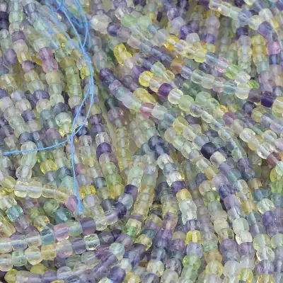 🏷️️ Намистини Флюорит 39 см. на нитці (натуральне каміння, без застібки) F-102847