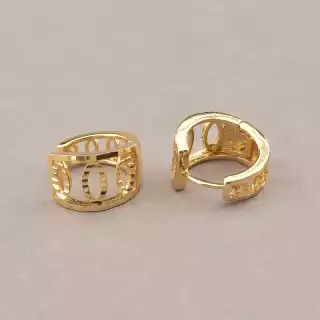 Сережки кільця Xuping (позолота 18к)