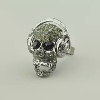 Перстень роз'ємний череп Сrystal