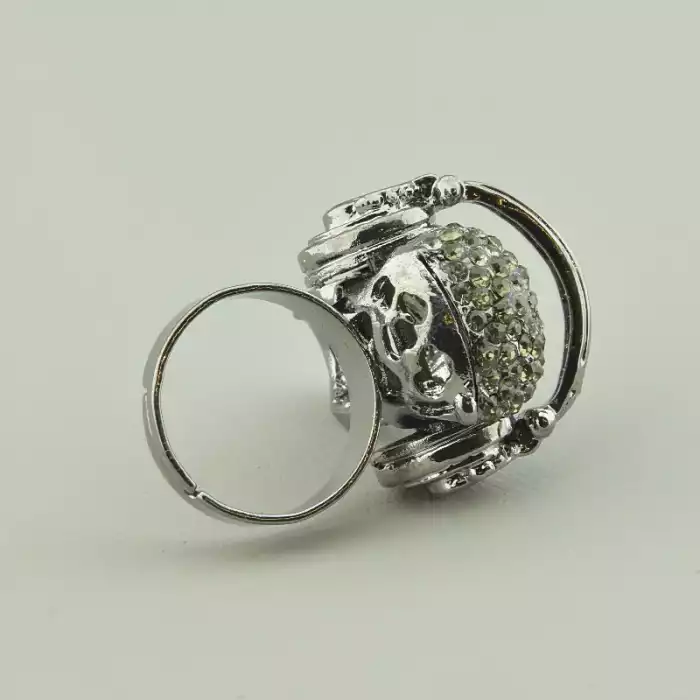 🏷️️ Перстень роз'ємний череп Сrystal ss_45459