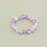 🏷️️ Каблучка з аметисту (4,2 мм, фіолетовий камінь у формі кульки) F-104825