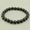 🏷️️ Браслет резинка Турмалін (18 см, без замку, чорний) F-104925