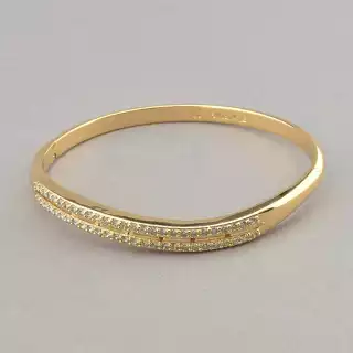 Браслет шарнірний Xuping Фіаніт 17 см (позолота 18к)