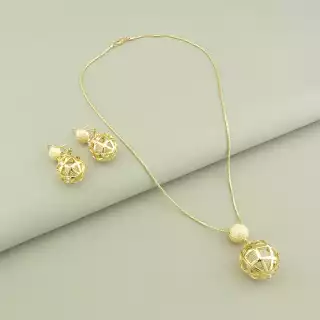 Підвіска+Сережки Фіаніт Fashion