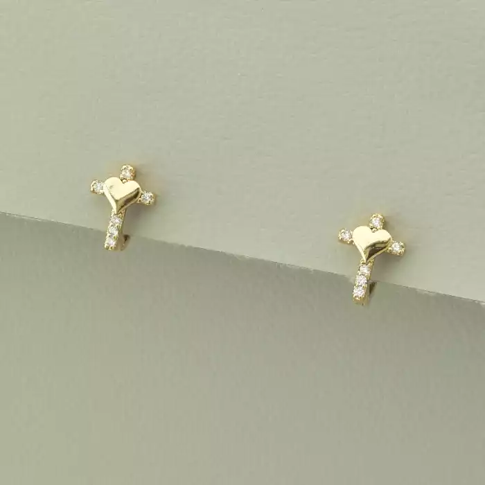 🏷️️ Сережки кільця Xuping Фіаніт (позолота 18к) ss_98140