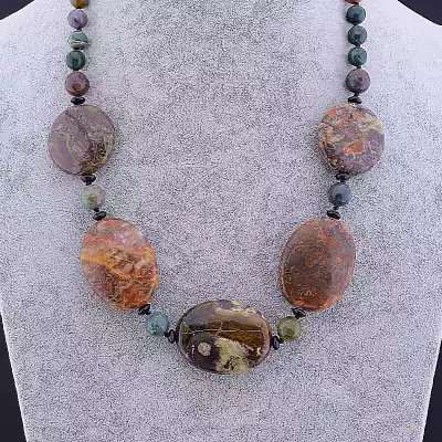 🏷️️ Намисто Яшма 55 см F-81579