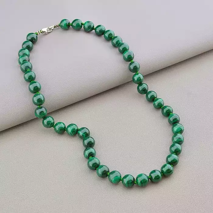 🏷️️ Намисто Малахіт 45 см F-106559