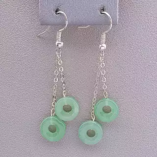 Сережки петля Нефрит