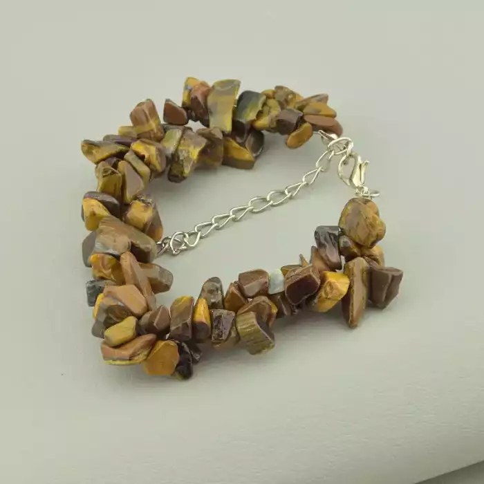 🏷️️ Намисто + Браслет Тигрове око 43 см ss_32475