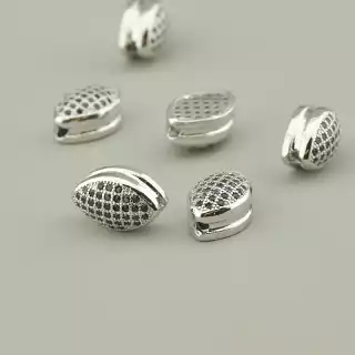 Вставка Фіаніт 13х8 (родій)