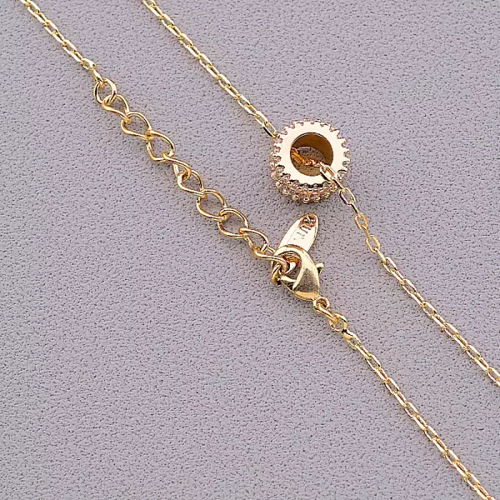 🏷️️ Підвіска Xuping Фіаніт 46 см (позолота 18к) ss_82959