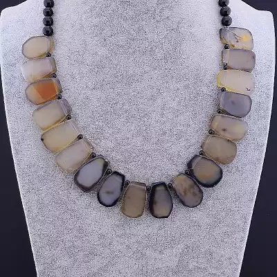 🏷️️ Намисто Агат 85 см F-84202