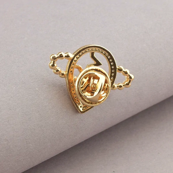 🏷️️ Брошка цанговий затискач Xuping Майорка (позолота 18к) ss_74977