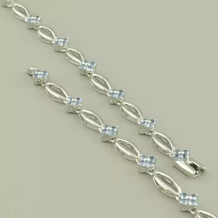 🏷️️ Браслет складний Winniana Фіаніт 16,5 см. (родій) ss_92671