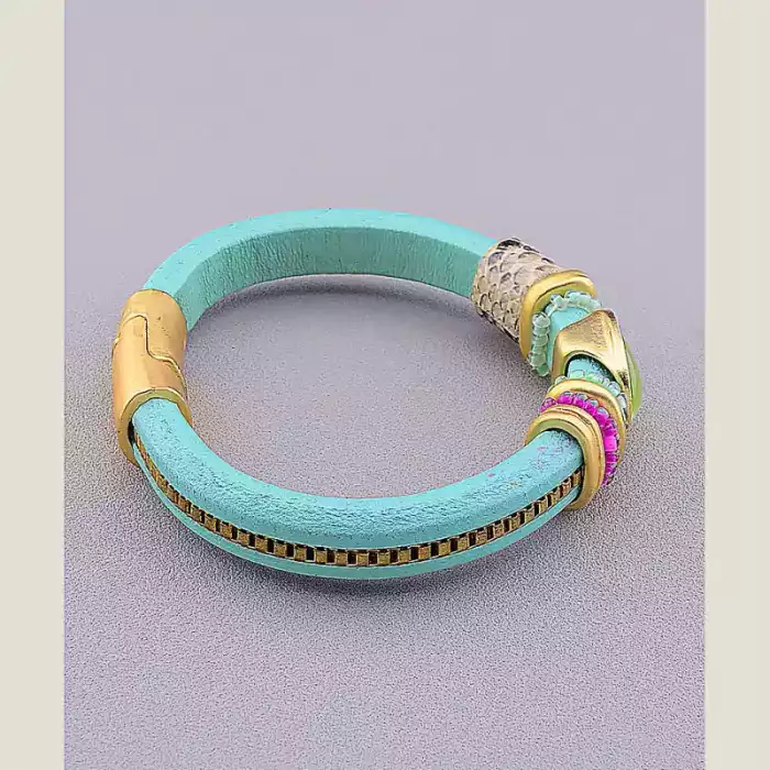 🏷️️ Браслет з магнітною застібкою Котяче око 17 см ss_15795