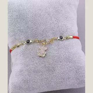 Браслет з карабіном Fashion Фіаніт 16 см (позолота 18к)