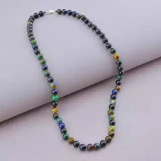 Намисто Туркіз срібло (925 проба) 44 см.