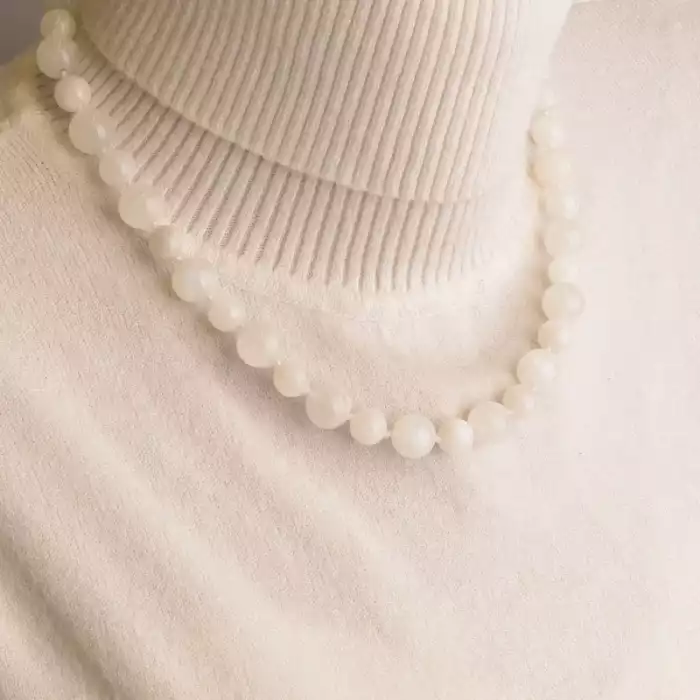 🏷️️ Намисто Місячний камінь срібло (925 проба) 44 см. ss_94534