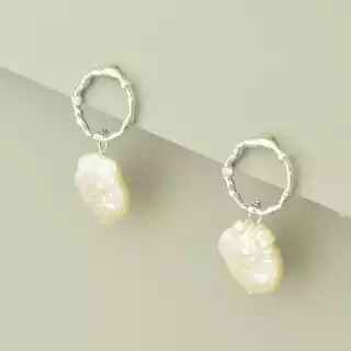 Сережки класичні пусети Перли (срібло 925 проба)