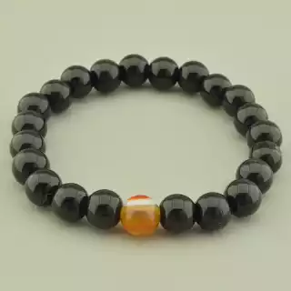 Браслет резинка Агат 17 см.