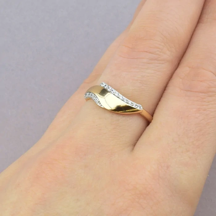 🏷️️ Каблучка Xuping Фіаніт (позолота 18к) ss_87347