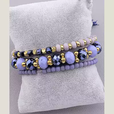 🏷️️ Браслет без застібки Чеський кришталь 18 см F-18514