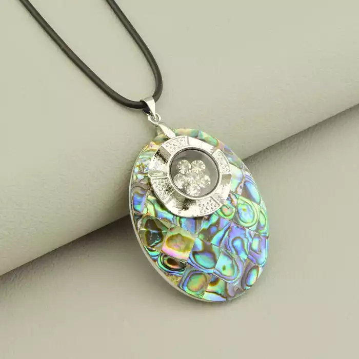 🏷️️ Підвіска галіотіс (44 см, метал з карабіном, 50х35 мм, різнокольоровий, срібний) ss_105336