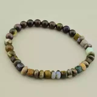 Браслет на резинці Турмалін, Яшма 17 см