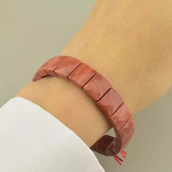 🏷️️ Браслет резинка Яшма 19 см. ss_98141