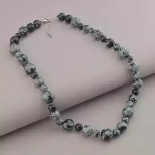 Намисто Обсідіан 47 см.